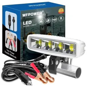 Wfpower Kf-1004570 Clamp On Boat Spotlights Flexible Led Spreader Waterproof 6 Inch
