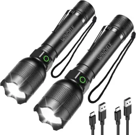 Windele Mas-sgfh0001usv01 Super Bright Rechargeable Led Flashlight - Waterproof 5 Modes Compact Design