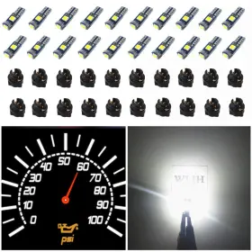 Wljh Jm091620w 74 Led Bulb Dash Lights Super Bright T5 2721 37 70 286 Wedge Mini White