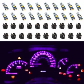 Wljh Jm092120p 74 Led Bulb Dash Lights Extremely Bright T5 2721 18 37 286 Wedge Purple