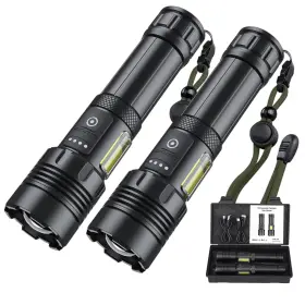 Wssbond Fl167001 Rechargeable Flashlights High Lumens 5000mah Super Bright Flash Light 7 Mod