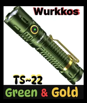 Wurkkos 763316128140 Linterna Tactica De 3000 Lumenes Con Carga Tipo C Y Boton Cola Lujo