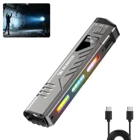 Wurkkos Td11 Tactical Edc Flashlight 3000 Lumen Slim Flat Usb-c