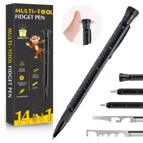 Xamawa 318747590191 14 In 1 Multitool Fidget Pen Multi-tool Pens With Screwdrivers Ruler Screw