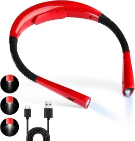 Xicyole Nrl-23 Neck Reading Light - Usb Rechargeable Dual Cell 3 Brightness Modes 360 Flexib