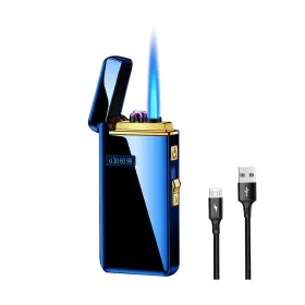 Xqbbidm X5-blue Arc Jet Flame Torch 2 In 1 Usb Rechargeable Lighter With Battery Inch .. Fast Ship