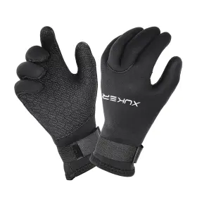 Xuker Wa006-3mm-blk-xl Water Gloves 3mm And 5mm Neoprene Five Finger Warm Wetsuit Winter For S