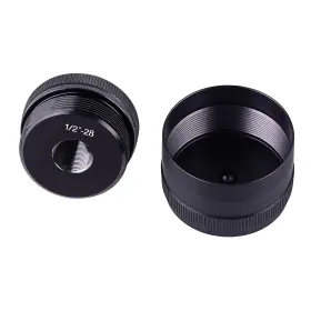 Xygdhqpt 1/2-28 1/2 Inch 28 Threaded Aluminum End Caps Black Threading For Secure