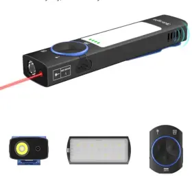 Ycbright Yc8001 Rechargeable Flat Flashlight 1000 High Lumens Edc And Red Beam