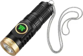 Yemao 445034845877 Rechargeable Keychain Flashlight With Chain 600 Lumens Mini Led Flashligh