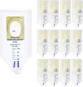 Yeustkony 611285135228 20 Pcs Pediatric Urine Bag Collector 100ml Baby Catcher Pouch Individual Pee Yeustkony 611285135228 20 Pcs Pediatric Urine Bag Collector 100ml Baby Catcher Pouch Individual Pee