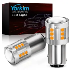 Yorkim 1157-3215 1157 Led Bulb Amber 2357 300% Super Brighter Turn Si