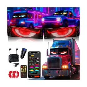 Youbison Hrp-1696 2pcs 23 Inch X5 Devil Eyes Light For Windshield-dual Screen Sync Led Ca