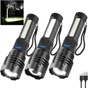 Yuyao Kerun Technology Limited 711181513806 3 Pack Rechargeable Led Flashlights 7 Modes High Lumen Tactical