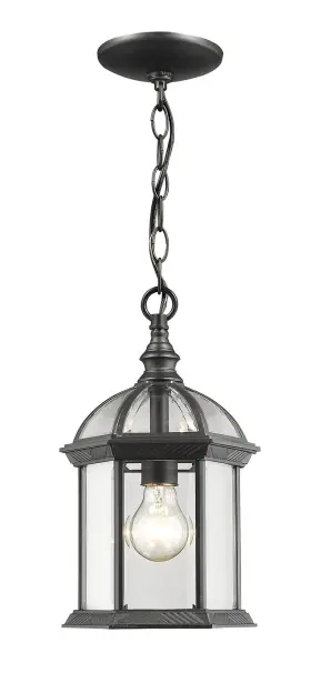 Z-lite 563chm-bk Z-lite 1 Light Outdoor Chain Black 13.75x8x8