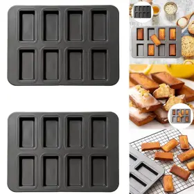 Zaoalife Zaba3s74-2/oaj32 Mini Loaf Pans 2 Pack Non-stick Pan Carbon Steel Black