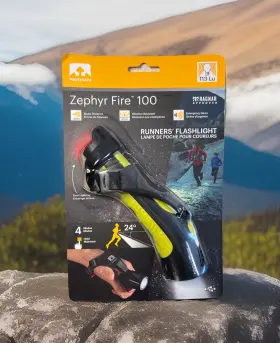 Zephyr 717064908967 Fire 100 Runners Handheld Flashlight - Black/yellow Rechargeable Ragnar