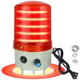 Zgszjhf Stl90r-11b2 Industrial Warning Light Led Rotating 110v-120v Ac Red For Public Emergency A