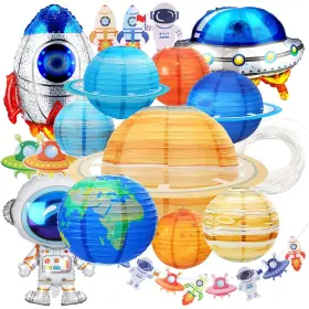 Zhpl-00002 Zhihuiget Planet Paper Lanterns 25 Pcs Party Decoratio
