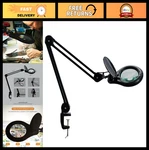 Led Magnifying With Clamp, 5" Glass Lens, 1200 Lumens, 2.25X Magnification. Fixed Price $161.99.