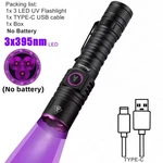 15W Uv 365NM High Power Blacklight Usb Flashlight Invisible Ink Marker Cat Dog. Fixed Price $27.99.