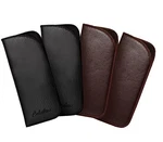 Calabria Half Slip Soft Eyeglass Case 4 PACK-2 Black &2 Brown Syn.leather Felt. Fixed Price $16.95.