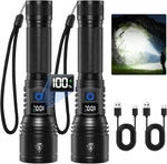 Rechargeable Super Bright Flashlights High Lumens 2PACK,5MODES Fathers Day Gift. Fixed Price $30.36.
