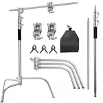 With Boom Arm - Photography Light Stand, Max Height 10.5FT/320CM, 4.2FT/. Fixed Price $158.11.