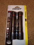 New Coast G60R Led Flashlight Set Waterproof 1000 Lumens Rechargeable Twin Pack. Fixed Price $45.00.