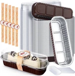 Tioncy 100 Pcs Mini Loaf With Lids Spoons Sealing Stickers, Cake Pans,. Fixed Price $42.99.