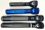 Maglite Flashlights Lot Of 4---2 12.5" 10" 8.5" Untested. Fixed Price $30.00.