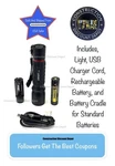 Coast XP11R 2100 Lumen Rechargeable Led Flashlight W/ Slide Focus & Beam Lock. Fixed Price $29.99.