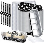 Tioncy 50 Pcs Halloween Mini Black Pink Loaf Pans With Lids (new). Fixed Price $12.00.