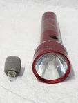 Vintage Tested Maglite Flashlight 2D Cell Red 10" Ships With Extra Bulb. Fixed Price $24.99.