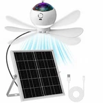 Set Solar Powered Ceiling Fan With Light For Camping Rechargeable 10'' Smal.... Fixed Price $58.96.