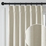 Linen Pinch Pleated Sheer Curtain With Liner For Bedroom,back Tab Luxury Full.... Fixed Price $98.85.