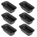 Walooza Mini Loaf Pan, 6X3 Inch Nonstick Bread PAN(6-PACK), Black. Fixed Price $27.46.