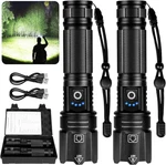 Rechargeable Led 90,000 Flashlights High Lumens, 2 Pack Super Bright. Fixed Price $95.72.