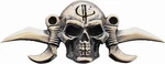 Bastinelli Creations Small Reaper Menuki Light Bronze Skull. Fixed Price $70.00.
