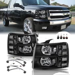 Headlights Assembly W/bulb & Wiring Harness For 2007-2013 Chevy Silverado 1500,. Fixed Price $213.79.