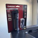 Husky Rechargeable Flip Light 500 Lumens 1011-435-618 New. Fixed Price $18.95.