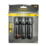 Defiant 100 Lumens Aluminum Flashlight Handheld Lights With Batteries 3 Pack. Fixed Price $18.99.