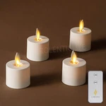 Luminara Flickering Flameless Pearl Ivory Tealights-warm Led VOTIVES-BATTERY-4PC. Fixed Price $31.99.