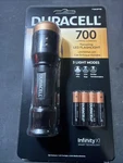 Duracell 3 Mode (high/low/strobe) Led Flashlight, 700 Lumens 4 Aaa Batteries Inc. Fixed Price $25.00.