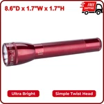 Maglite Red 3C Cell Led Flash Light Ultra Bright Compact Design Rugged Aluminum. Fixed Price $33.24.