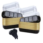 Fodofodo 20PCS Rectangle Loaf Pans With Lids,mini Cake 20, Black & Gold. Fixed Price $12.84.