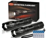 Zoomable Led Flashlights With 5 Modes: Fathers Birthday Small, Black. Fixed Price $11.97.