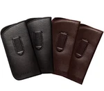 Calabria Unisex Soft Eyeglass Case W/clip 4 Pack 2 Black & Brown Synth.leather. Fixed Price $22.95.
