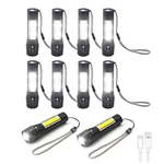 Hilngav 10 Pack Led Rechargeable Flashlight, Super Bright Small Mini Camping .... Fixed Price $46.27.