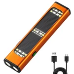 Ciwuzxs Solar/rechargeable Flat Flashlights, 900 Lumens Edc Small, Orange. Fixed Price $18.99.